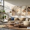 Tranh Canvas Thủy Mặc Hoa Mai Núi Non Tông Nâu Trầm Mã-TQ-063-B TQ 063 B Tranh Canvas Thủy Mặc Hoa Mai Núi Non Tông Nâu Trầm m1