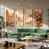 Tranh Canvas Sơn Thủy Hữu Tình Tông Cam Đất Decor Hiện Đại Mã-TQ-102-B TQ 102 B Tranh Canvas Sơn Thủy Hữu Tình Tông Cam Đất Decor Hiện Đại m1