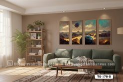 Tranh Canvas Vũ Trụ Giả Tưởng Tông Trầm Huyền Bí Mã-TQ-178-B TQ 178 B Tranh Canvas Vũ Trụ Giả Tưởng Tông Trầm Huyền Bí m3