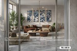 Tranh Canvas Đá Cuội Nghệ Thuật Tông Xám Xanh Hiện Đại Mã-TQ-185-B TQ 185 B Tranh Canvas Đá Cuội Nghệ Thuật Tông Xám Xanh Hiện Đại m7