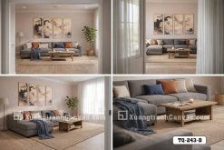 TQ 243 B Tranh Canvas Hoa Mai Đỏ Phong Cách Thủy Mặc Á Đông Dưới Ánh Trăng Rằm m6